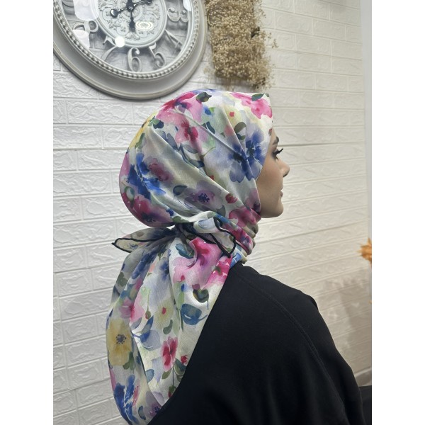 soft eşarp çiçek desen